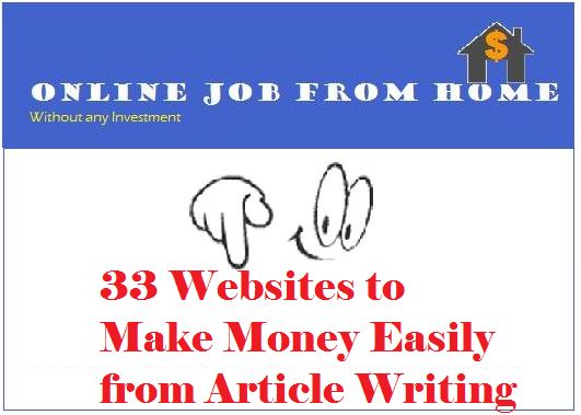 Make money from article writing