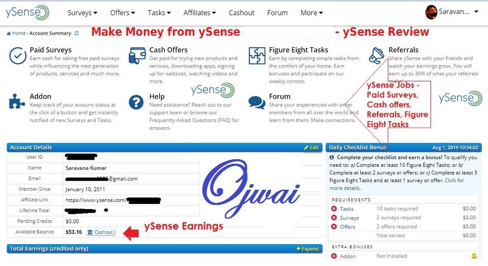 how to get free money with ysense